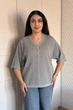 Светр INEDIT 10863 Grey ONE SIZE - изображение 1