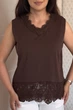 Футболка INEDIT 50052 Brown ONE SIZE - зображення 4