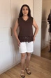 Футболка INEDIT 50052 Brown ONE SIZE - зображення 5