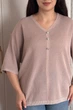 Светр INEDIT 10863 Dry-Rose ONE SIZE - изображение 4
