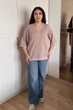 Светр INEDIT 10863 Dry-Rose ONE SIZE - изображение 5
