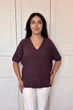 Светр INEDIT 10856 Dark-Brown ONE SIZE - изображение 1