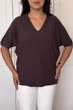 Светр INEDIT 10856 Dark-Brown ONE SIZE - изображение 2