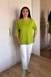 Светр INEDIT 10858 Pistachio ONE SIZE - изображение 4