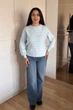 Светр INEDIT 10621 Light-Blue ONE SIZE - изображение 5