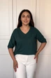 Светр INEDIT 10852 Dark-Green ONE SIZE - изображение 1