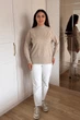 Светр INEDIT 10619 Beige ONE SIZE - изображение 6