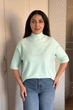 Светр INEDIT 10847 Light-Green ONE SIZE - изображение 1