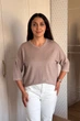 Светр INEDIT 10858 Beige ONE SIZE - зображення 1