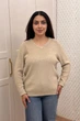 Светр INEDIT 10627 Beige ONE SIZE - изображение 4