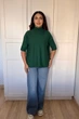Светр INEDIT 10847 Dark-Green ONE SIZE - изображение 4