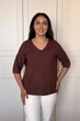 Светр INEDIT 10852 Brown ONE SIZE - изображение 5