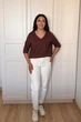 Светр INEDIT 10852 Brown ONE SIZE - изображение 6