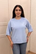 Светр INEDIT 10860 Blue ONE SIZE - изображение 1