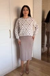 Светр INEDIT 10617 Beige ONE SIZE - изображение 5