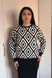 Светр INEDIT 10617 Black-White ONE SIZE - изображение 1