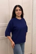 Светр INEDIT 10860 Dark-Blue ONE SIZE - изображение 2