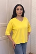 Светр INEDIT 10845 Yellow ONE SIZE - изображение 2