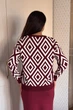 Светр INEDIT 10617 Bordo ONE SIZE - зображення 3