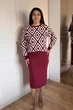 Светр INEDIT 10617 Bordo ONE SIZE - зображення 5