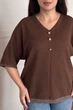 Светр INEDIT 10863 Brown ONE SIZE - изображение 4