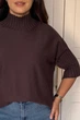 Светр INEDIT 10847 Dark-Brown ONE SIZE - зображення 2
