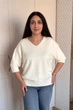 Светр INEDIT 10865 Latte ONE SIZE - изображение 1