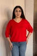 Светр INEDIT 10865 Red ONE SIZE - изображение 5