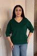 Светр INEDIT 10865 Dark-Green ONE SIZE - изображение 1