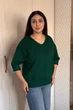 Светр INEDIT 10865 Dark-Green ONE SIZE - изображение 2