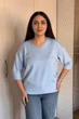 Светр INEDIT 10865 Blue ONE SIZE - изображение 1