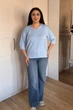 Светр INEDIT 10865 Blue ONE SIZE - изображение 6