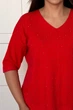 Светр INEDIT 10852 Red ONE SIZE - изображение 4