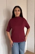 Светр INEDIT 10857 Burgundy ONE SIZE - изображение 2