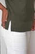Светр INEDIT 10856 Khaki ONE SIZE - изображение 3
