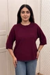 Светр INEDIT 10860 Burgundy ONE SIZE - изображение 1