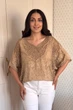 Блуза INEDIT 29007 Beige ONE SIZE - изображение 1