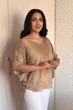 Блуза INEDIT 29007 Beige ONE SIZE - изображение 4