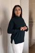 Светр INEDIT 10619 Dark-Green ONE SIZE - изображение 2