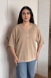 Светр INEDIT 10863 Beige ONE SIZE - зображення 1