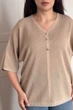 Светр INEDIT 10863 Beige ONE SIZE - зображення 4
