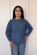 Светр INEDIT 10612 Indigo ONE SIZE - изображение 1