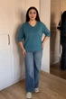 Светр INEDIT 10865 Green-Sea ONE SIZE - изображение 5