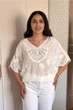Блуза INEDIT 29007 White ONE SIZE - изображение 1