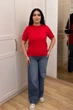 Светр INEDIT 10864 Red ONE SIZE - зображення 5