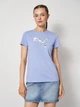 Футболка бавовняна жіноча Puma Graphics Floral Cat Tee 69191260 XS Intense Lavender (4069161742323) - зображення 1