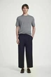 Футболка чоловіча з вовни cos slim-fit merino wool t-shirt 1263816002 L Сірий - изображение 1