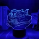 3D аниме-светильник ночник Нэдзуко Камадо с Клинка, рассекающего демонов Demon Slayer, RGB-лампа с LED-подсветкой на 7 цветов - изображение 2
