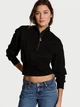 Женский свитшот Victoria's Secret (236296658472) Off-Duty Terry Fitted Half-Zip Sweatshir S черный - изображение 1