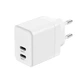 Мережевий зарядний пристрій Crong Ultra Compact GaN 2x USB-C 35W PD 3.0 White (5904310702225) - зображення 2